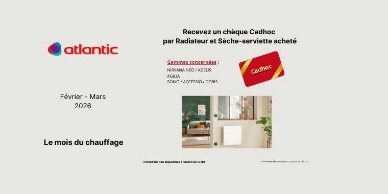 Le mois du chauffage

Recevez 1 chèque Cadhoc par radiateur